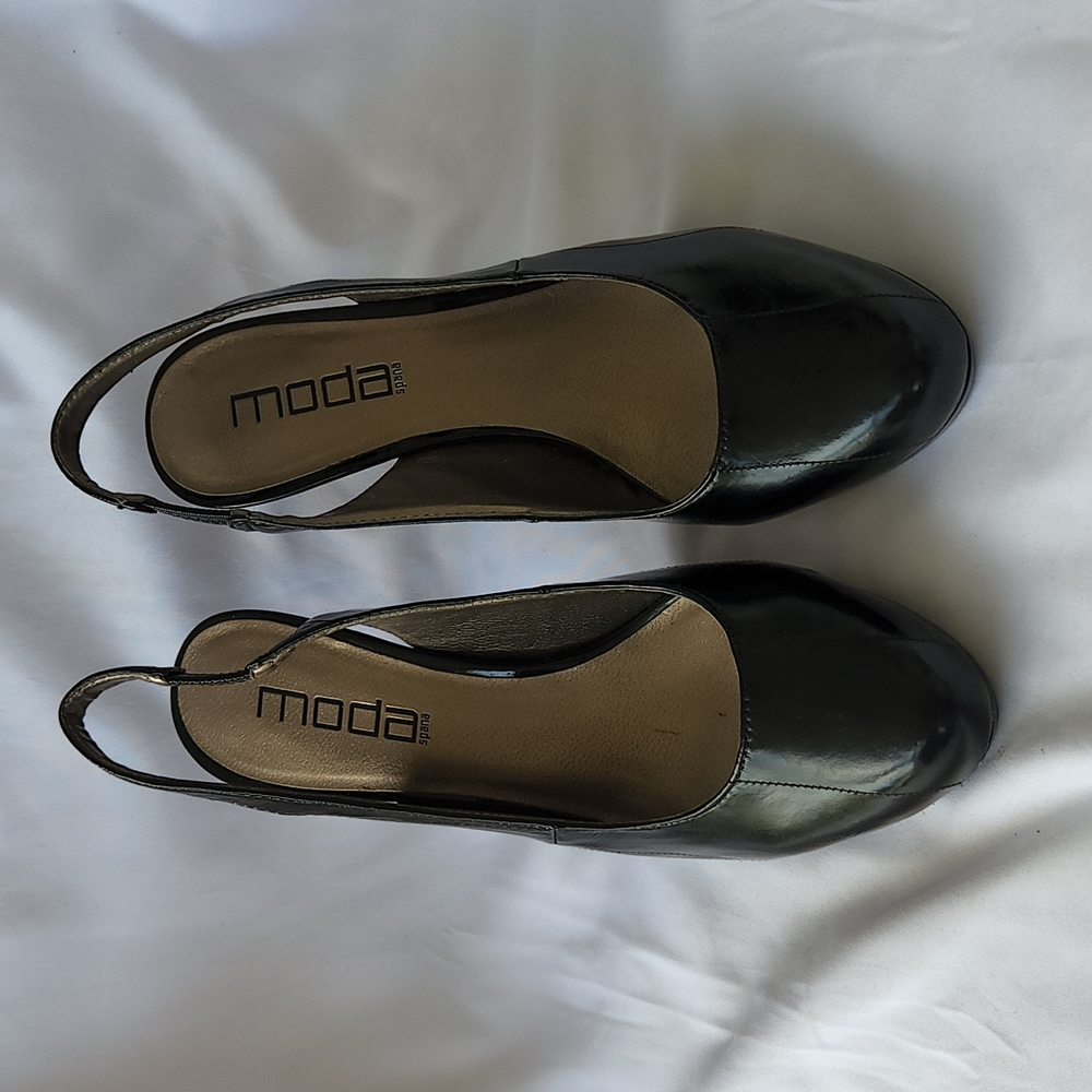 Moda shoes Black Sling back High heels size 8.5